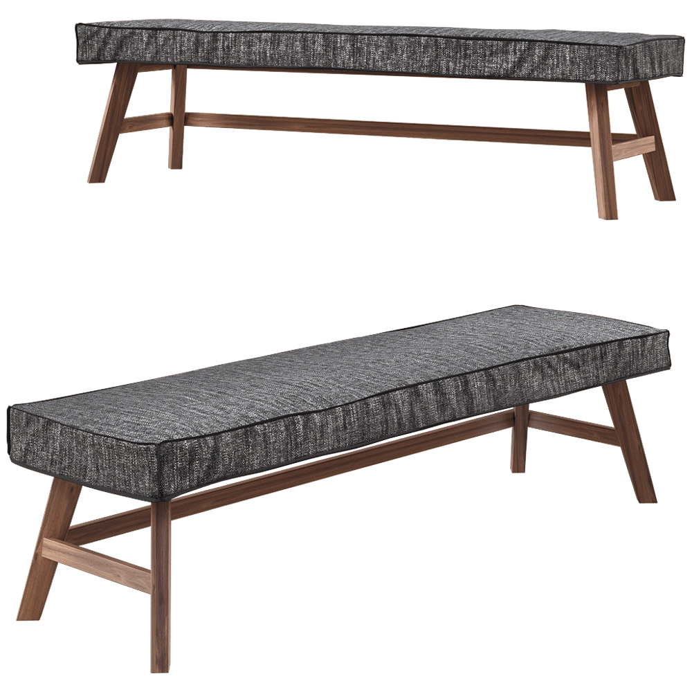 Gervasoni - Bench Gray 3D Model