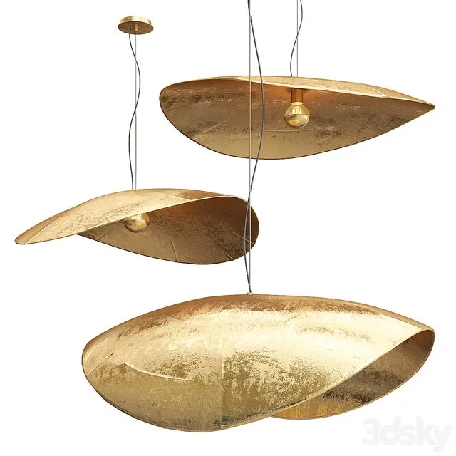 Gervasoni Brass Pendant 3 Shapes 3D Model