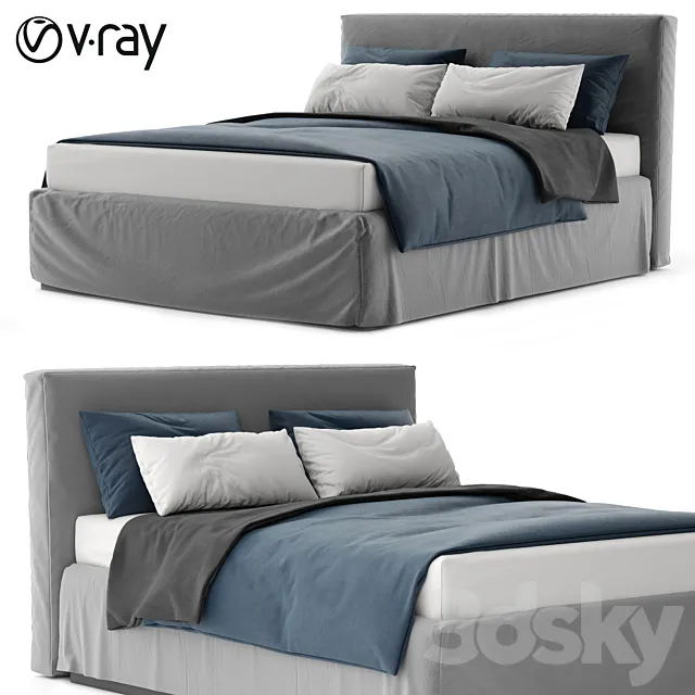 Gervasoni brick 80 blue 3D Model