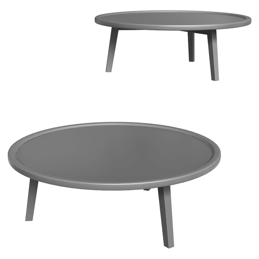 Gervasoni - Coffee table Gray + 3D Model