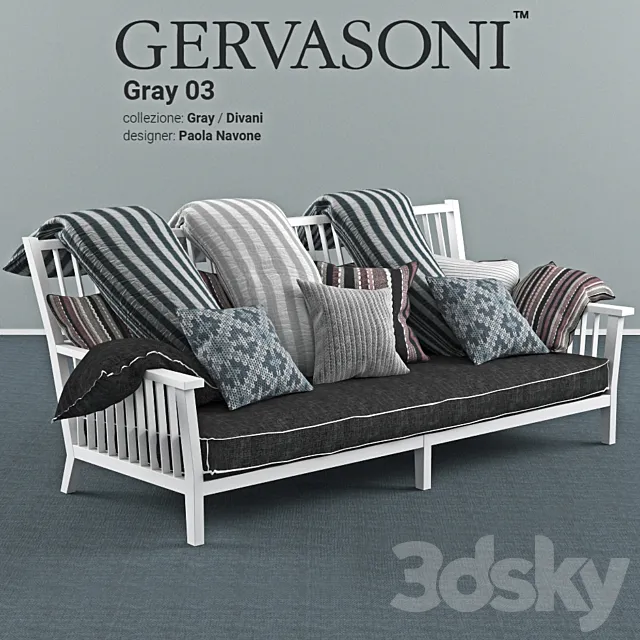 Gervasoni Gray 03 divani 3D Model