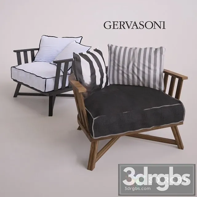 Gervasoni Gray Armchair 3D Model Free