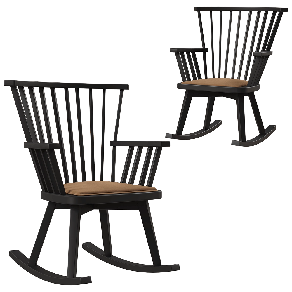 Gervasoni - Rocking chair Gray 3D Model