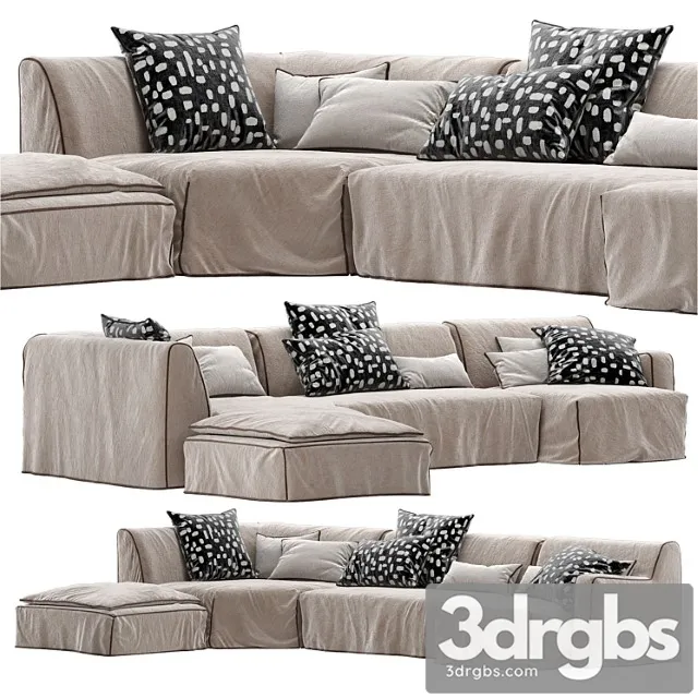 Gervasoni sofa more 2 3D Model Free