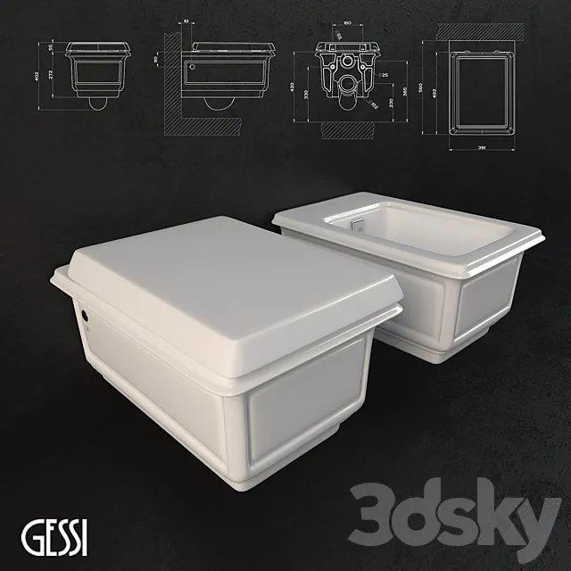 Gessi _ Eleganza sanitaryware 3D Model