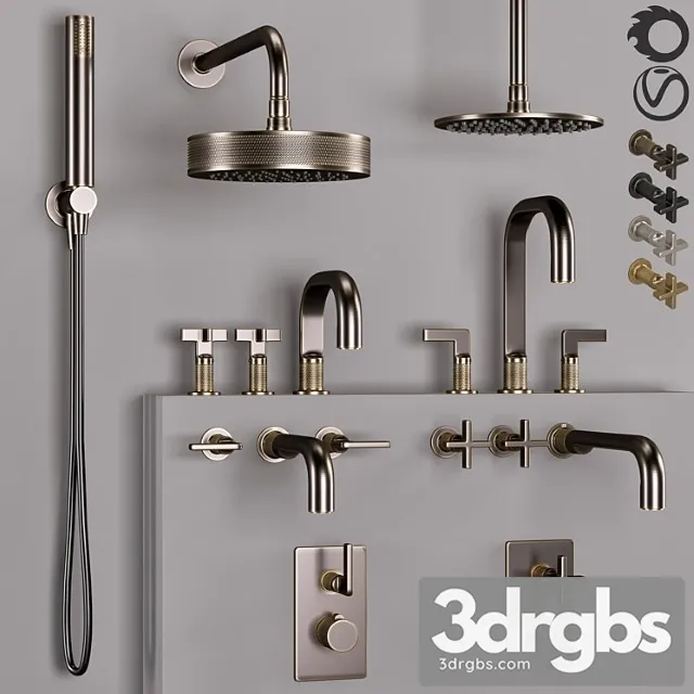 Gessi Bathroom Inciso Faucet Set 1 1 3D Model Free