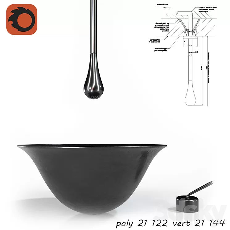 Gessi goccia 3D Model