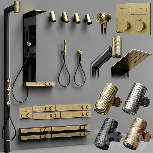 Gessi Hi-Fi and spotwater faucet collection 3DModel