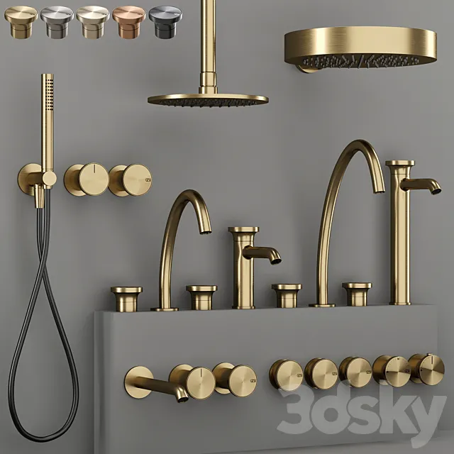 GESSI ORIGINI Bathroom faucet set 1 3D Model