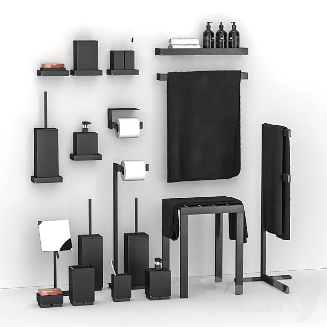 Gessi Rettangolo Bath Decor 3D Model