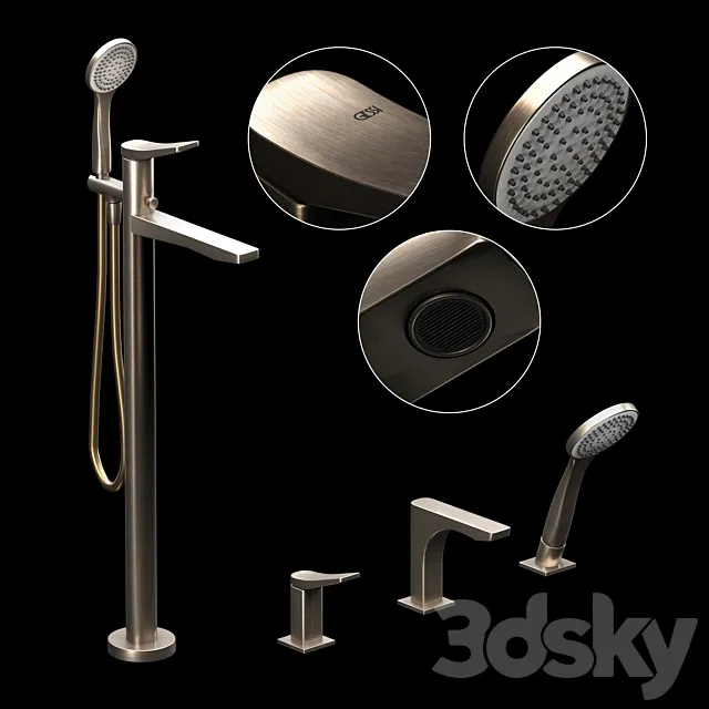 Gessi Rilievo Bath Faucets 3D Model