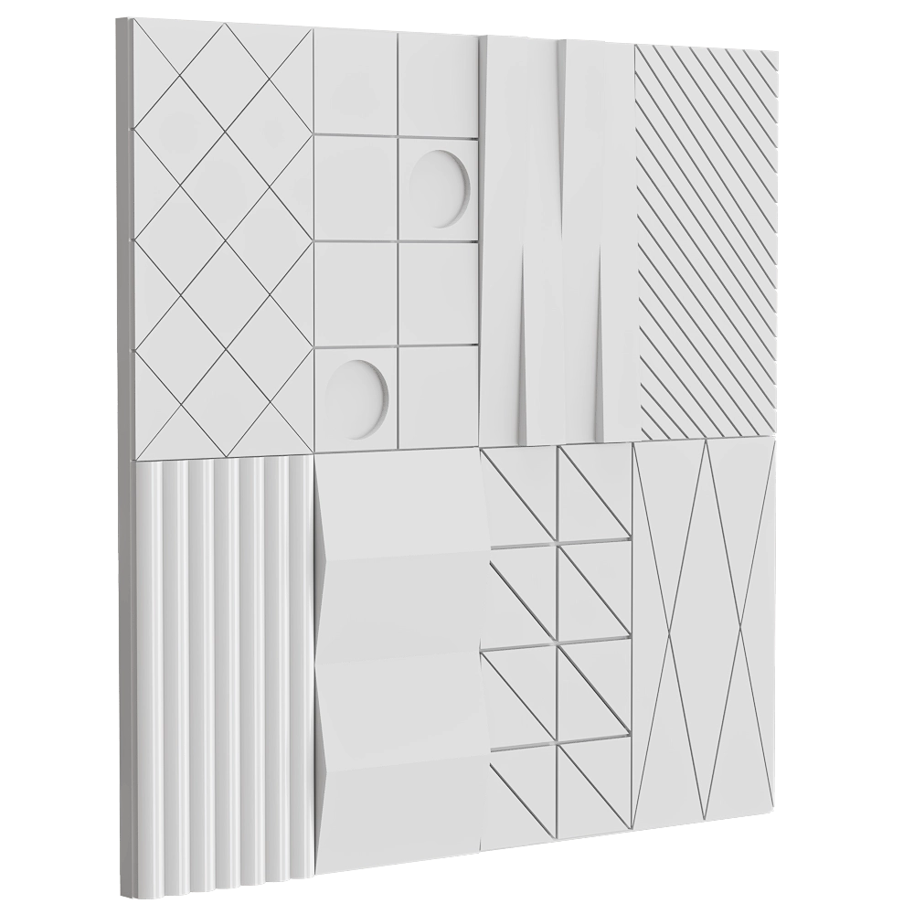 Gesso 3D - Wall panel Domino 1 3D Model