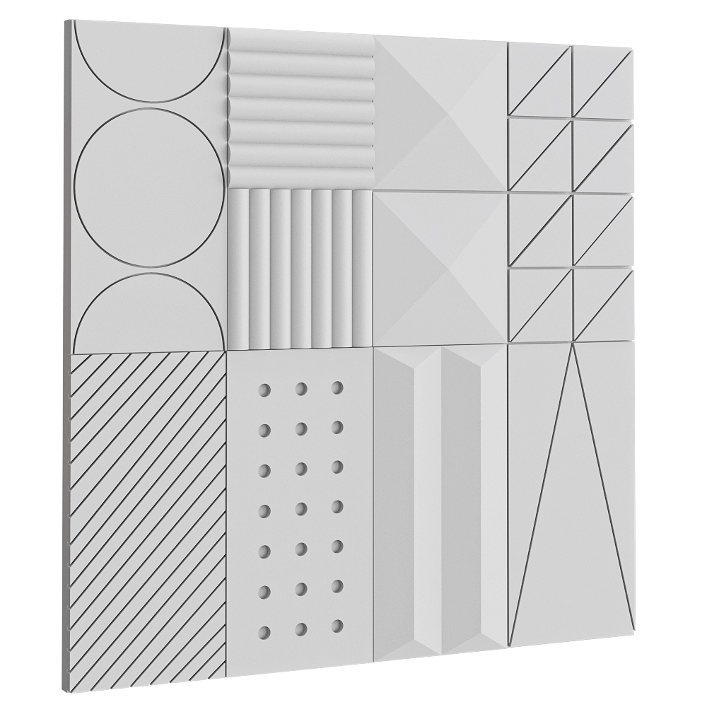 Gesso 3D - Wall panel Domino 2 3D Model