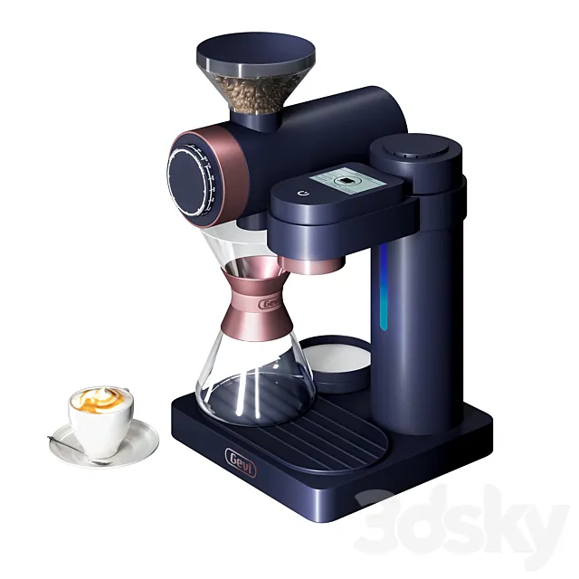 Gevi Smart Pour-over Coffee Machine 2 color versions 3DModel