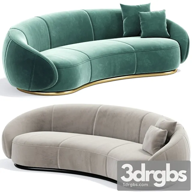 Ghidini Long Curved Sofa 3D Model Free