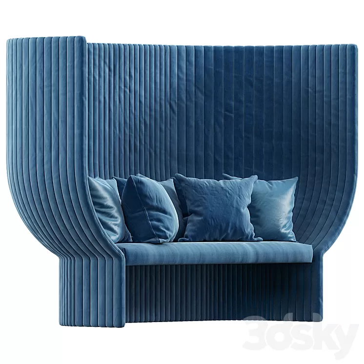 GHISOLFA Sofa mit hoher Ruckenlehne Kollektion 3D Model