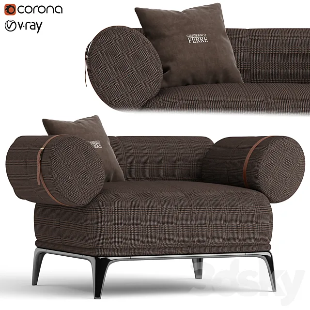 Gianfranco Ferre Phoenix armchair 3D Model