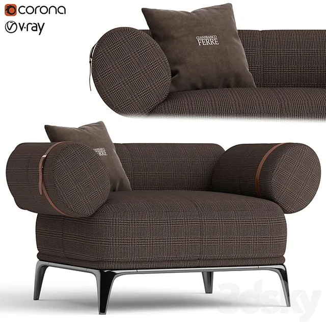 Gianfranco Ferre Phoenix armchair 3D Model