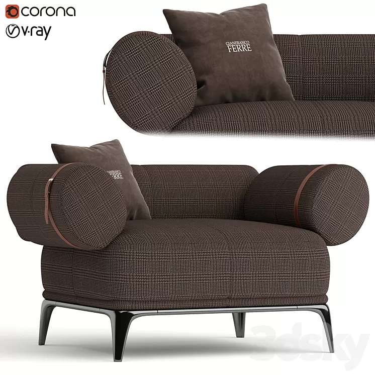 Gianfranco Ferre Phoenix armchair 3D Model