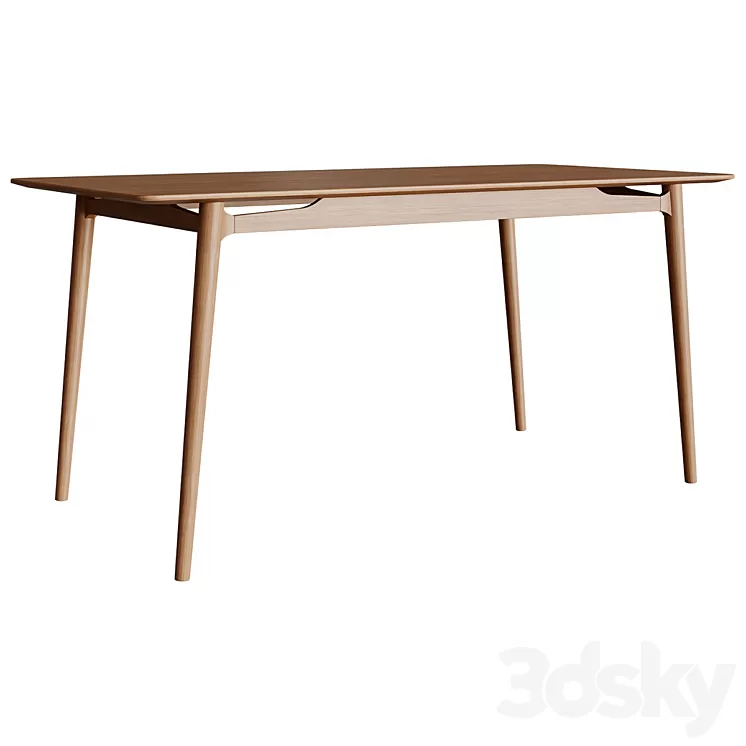 Giano Dining Table Oak 3D Model Free