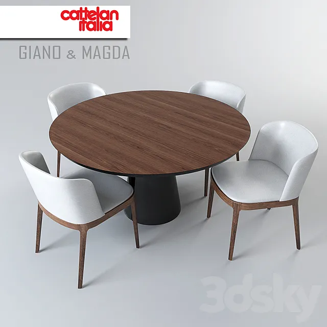 GIANO table and chair MAGDA 3D Model