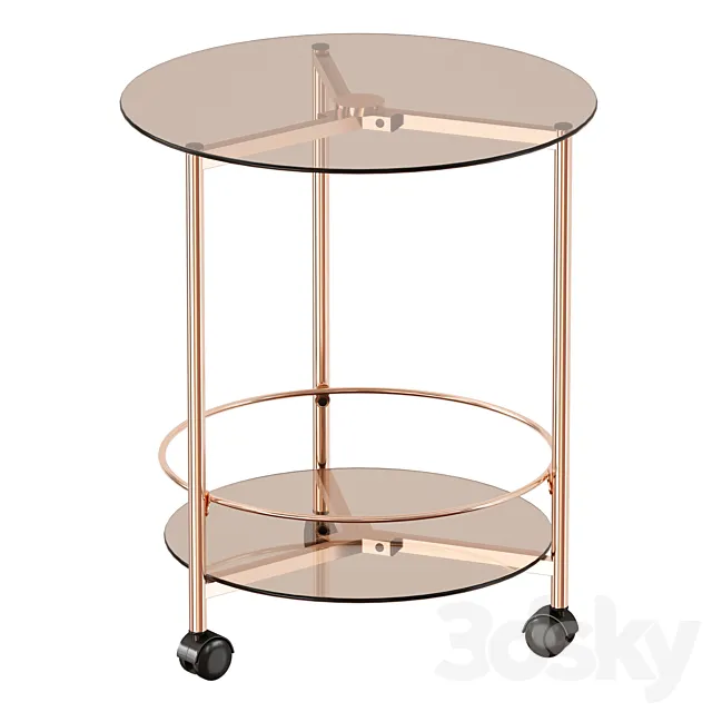 GIBSON ROLLING END TABLE 3D Model