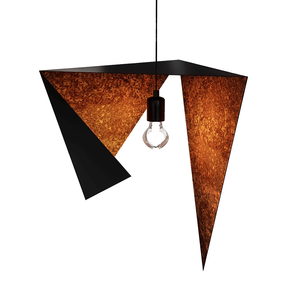 Gie El  - Pendant lamp Duo Bird I black-rusty LGH0640 3D Model