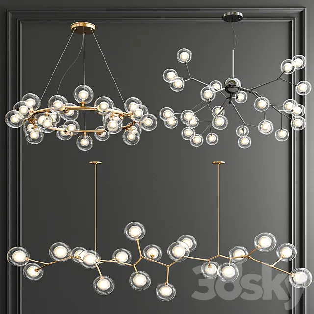 Giffin Minosi Bubbles Chandelier – 3 type 3DModel