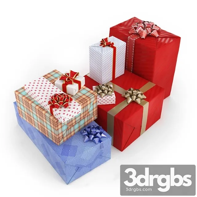 Gifts in boxes 3D Model Free