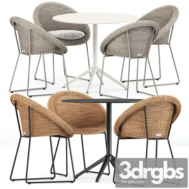 Gigi Ii Armchair By Janus Et Cie And Elephant Round Table By Kristalia 3D Model Free