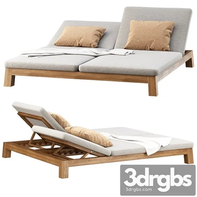 GIJS Double Sun Lounger by Piet Boon 3D Model Free