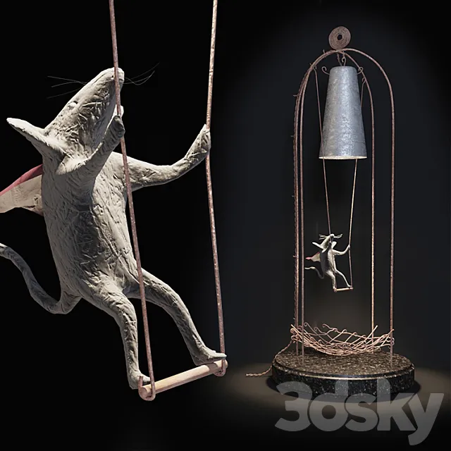 Gilda on the trapeze 3D Model
