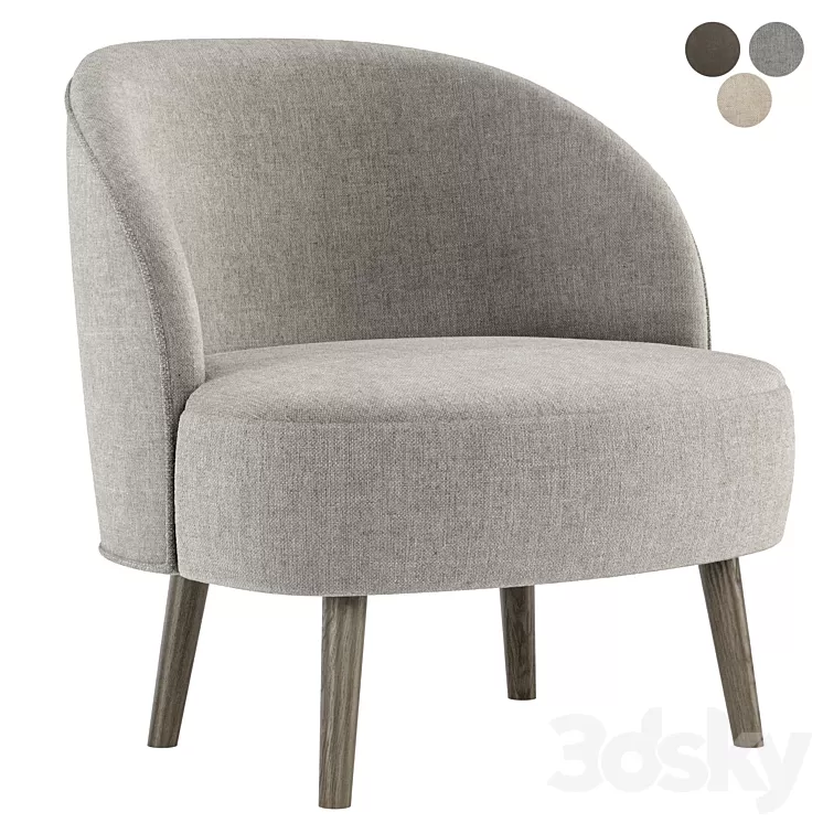 Ginger easy chair by Tirolo 3D Model