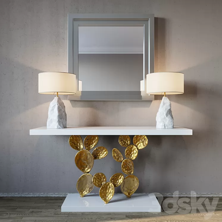 Ginger & Jagger Cactus console and Pico lamp 3D Model