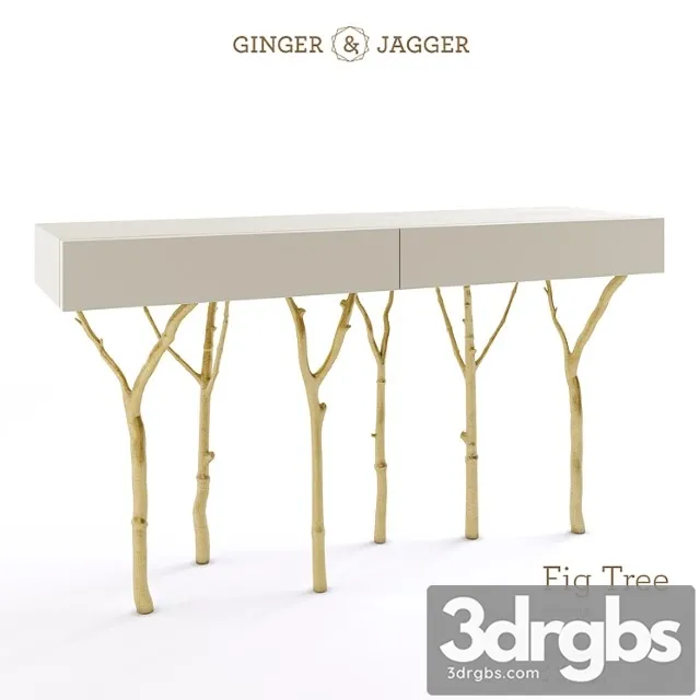 Ginger & jagger fig tree console 2 3D Model Free