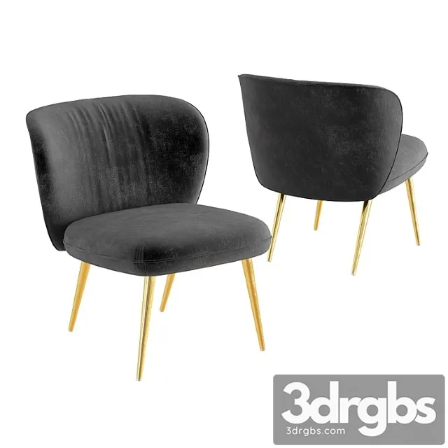 Ginger slipper chair 2 3D Model Free