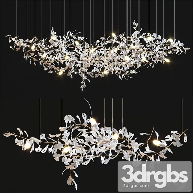 Gingko chandelier collection 3D Model Free