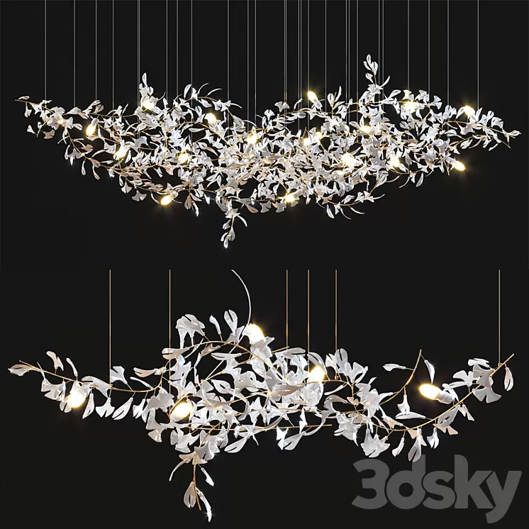 Gingko Chandelier Collection 3D Model Free