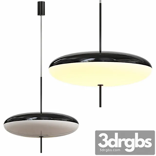 Gino Sarfatti Model No 2065 Ceiling Light In Black And White 1 3D Model Free
