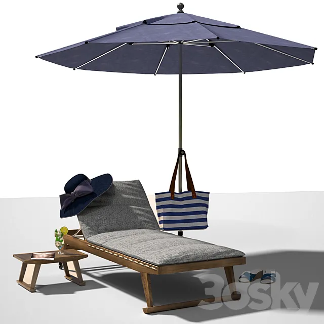 GIO Garden chaise longue 3D Model