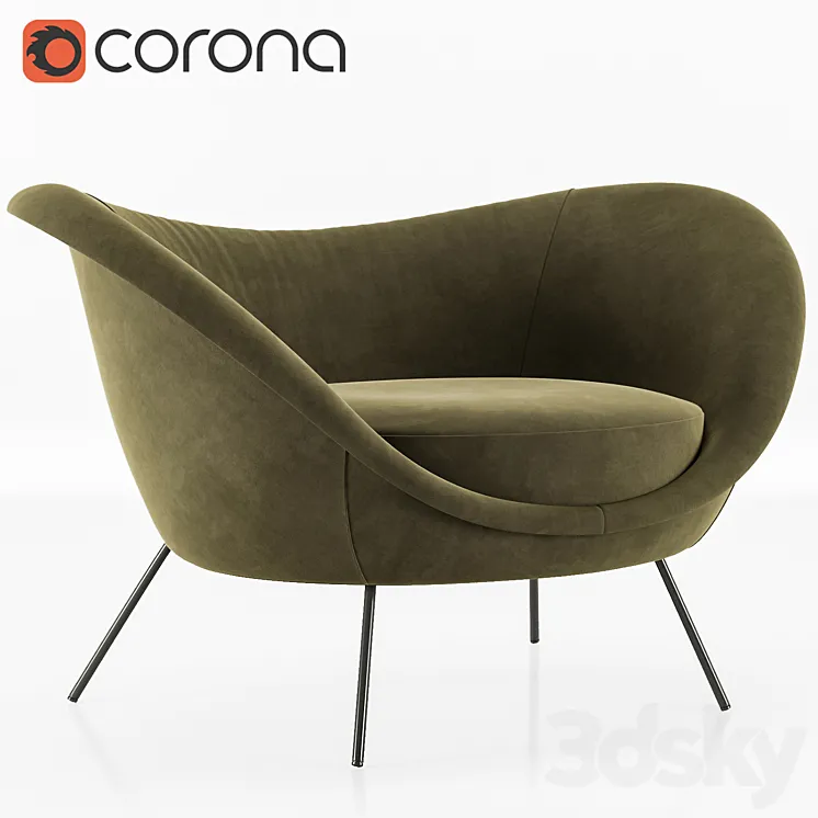 Gio ponti armchair 3D Model Free