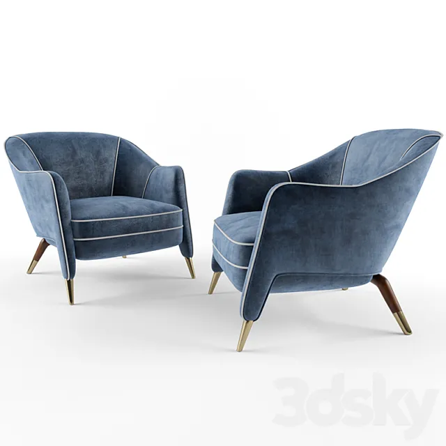 gio ponti unique armchair 3D Model