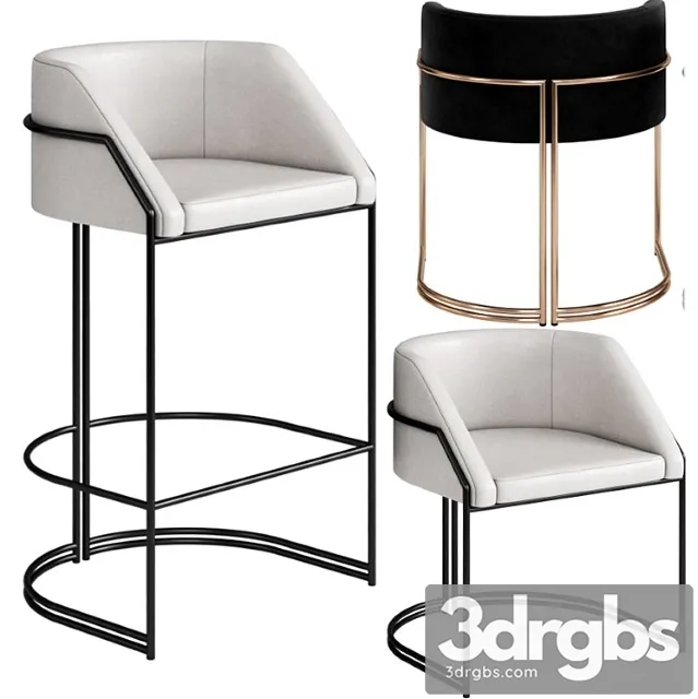 Giopagani chair and stool deja vu 2 3D Model Free