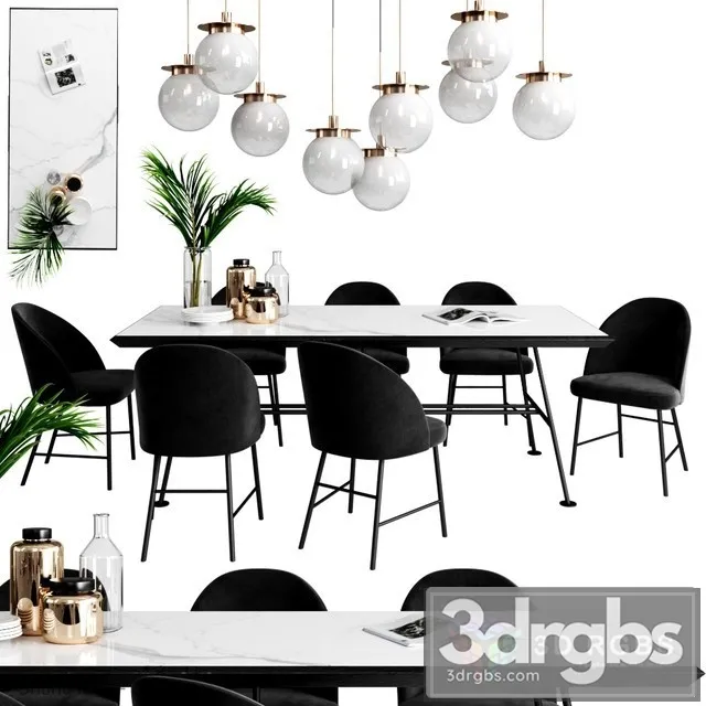 Giopagani Chair Avec Moi Table Absinthe 3D Model Free