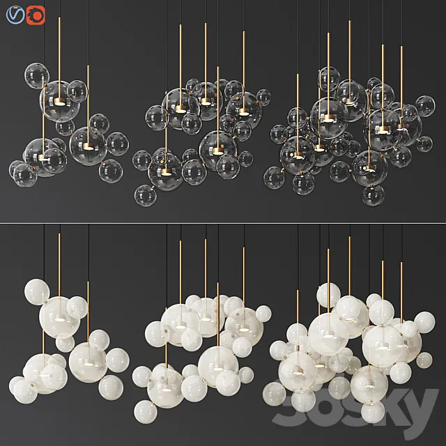 Giopato & Coombes Bolle Circular 14 & 24 & 34 Bubbles Set 3D Model