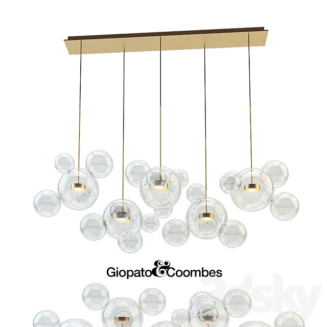 Giopato & Coombes Chandelier BTC24Z-PE1-BZBC 3DModel