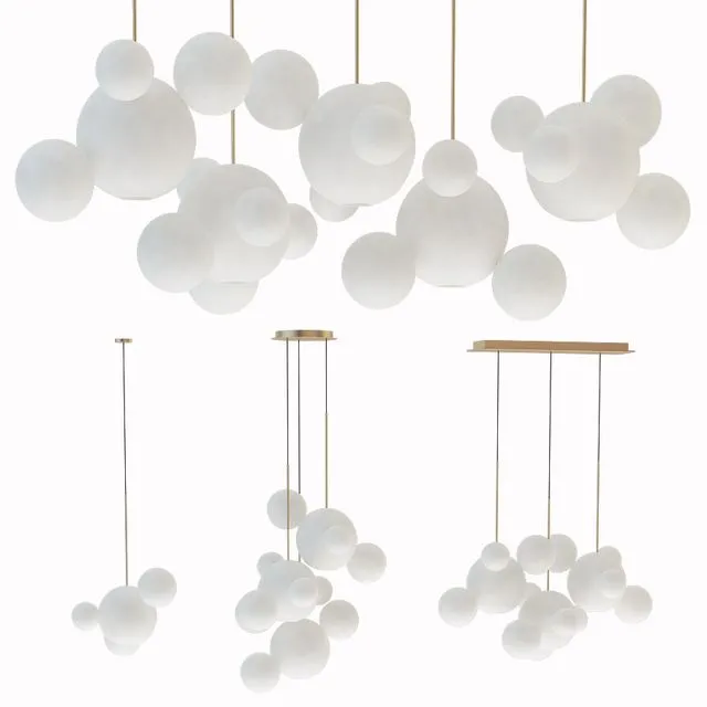 Giopato & coombes chandelier milk set 3D Model