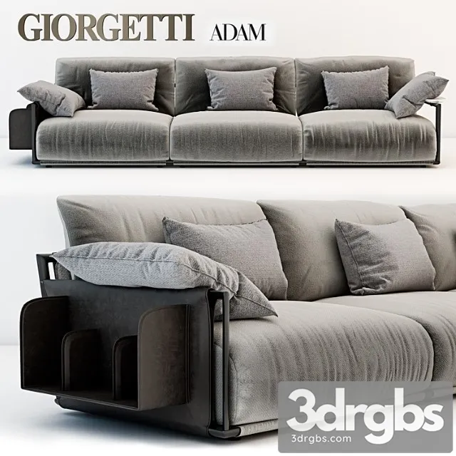 Giorgetti adam sofa 2 3D Model Download