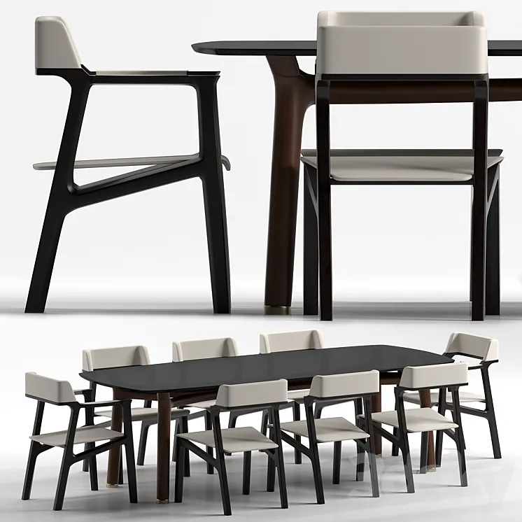 Giorgetti Alexa & table Memos 3D Model Free