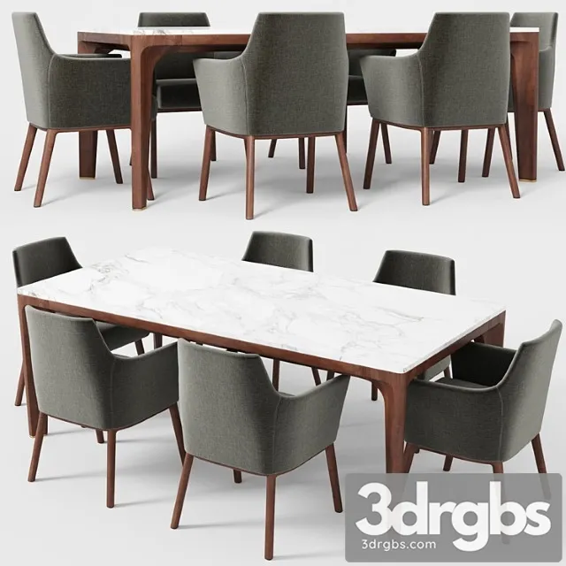 Giorgetti alina armchair anteo table 2 3D Model Free
